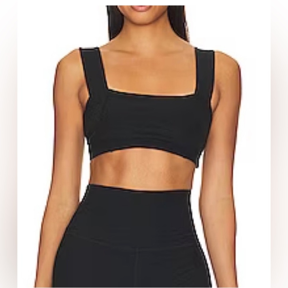 NWT JET BLACK BANDEAU BRA TOP